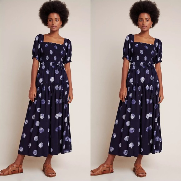 Anthropologie Alix Smocked Maxi Dress - Picture 2 of 4
